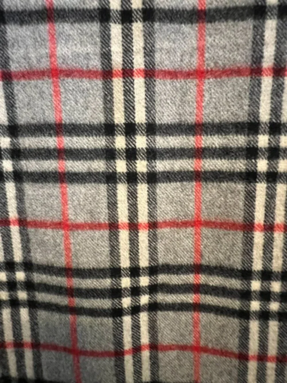 Vintage Burberrys Charcoal Gray Nova Check 100% Cashmere Scarf  Authentic vintag